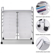 Load image into Gallery viewer, 12 Storage Drawer Organizer Bins Rolling Cart
