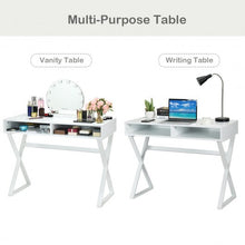 Load image into Gallery viewer, Modern Computer Desk Makeup Vanity Table with 2 Storage Compartments
