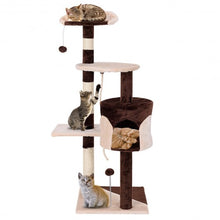 Load image into Gallery viewer, 43&quot; Cat Tree Kitten Activity Tower with Scratching Posts-Coffee
