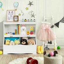Load image into Gallery viewer, Kids Floor Cabinet Multi-Functional Bookcase -White
