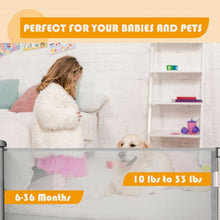 Load image into Gallery viewer, Retractable Baby Pets Safety Mesh Gate for Indoor and Outdoor-Gray
