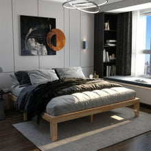 Load image into Gallery viewer, 14 Inch King Size Wood Platform Bed Frame-Natural
