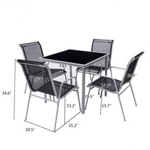 Load image into Gallery viewer, 5 Pieces Bistro Set Garden Chairs and Table Set
