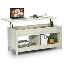Load image into Gallery viewer, Lift Top Coffee Table with Hidden Storage Compartment and Lower Shelf for Study Room-White
