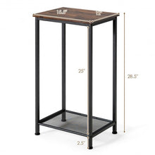 Load image into Gallery viewer, 2-Tier Industrial Side End Accent Telephone Table
