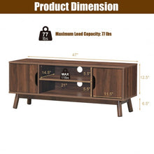 Load image into Gallery viewer, 50&quot; Wood Media TV Stand with Storage Shelf-Coffee
