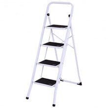 Load image into Gallery viewer, 4 Steps Folding Heavy Duty Steel Anti-slip Ladder
