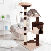 Load image into Gallery viewer, 43&quot; Cat Tree Kitten Activity Tower with Scratching Posts-Coffee
