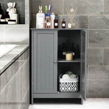 Load image into Gallery viewer, Bathroom Floor Storage Double Door Cupboard Cabinet-Gray
