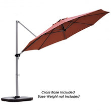 Load image into Gallery viewer, 11&#39; Patio Offset Cantilever Umbrella 360° Rotation Aluminum Tilt-Brick Red
