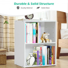 Load image into Gallery viewer, 2 Tier Open Night Stand End Table Sofa Side Storage Furniture-White
