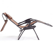 Load image into Gallery viewer, Folding Recliner Lounge Chair with Shade Canopy Cup Holder-Coffee
