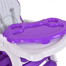 Load image into Gallery viewer, 3 in 1 Infant Table and Chair Set Baby High Chair-Purple
