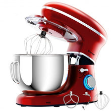 Load image into Gallery viewer, 6.3 Quart Tilt-Head Food Stand Mixer 6 Speed 660W-Red
