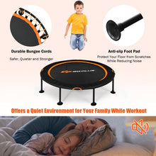 Load image into Gallery viewer, 47&quot; Folding Trampoline Fitness Exercise Rebound with Safety Pad Kids and Adults-Orange

