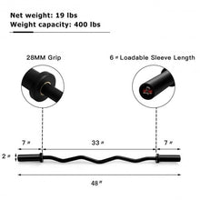 Load image into Gallery viewer, 47&quot; Phosphate Steel Fitness Equipment Bar
