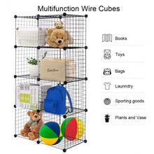 Load image into Gallery viewer, DIY 8 Cube Grid Wire Cube Shelves
