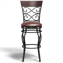 Load image into Gallery viewer, 360 Degree Swivel Bar Stools Set of 2 with Leather Padded Seat
