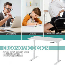 Load image into Gallery viewer, Electric Height Adjustable Standing Desk with Memory Controller-White
