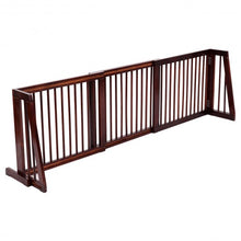 Load image into Gallery viewer, Folding Adjustable Free Standing 3 Panel Wood Fence
