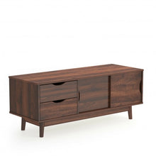 Load image into Gallery viewer, TV Stand for TV up to 60&quot; Media Console Table Storage with Doors-Walnut

