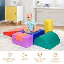 Load image into Gallery viewer, 6 Piece Climb Crawl Play Set Indoor Kids  Toddler -Red

