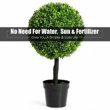 Load image into Gallery viewer, 24&quot; Artificial Boxwood Topiary Decorative Ball Tree
