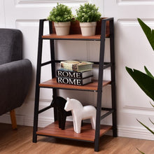 Load image into Gallery viewer, 3-Tier Home Office Ladder Shelf Bookshelf Plant Display Stand Storage Shelves
