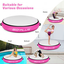 Load image into Gallery viewer, 40&quot; Inflatable Round Gymnastic Mat Tumbling Floor Mat with Electric Pump-Pink
