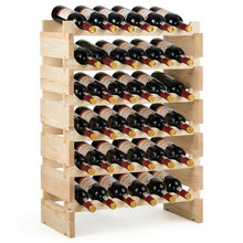 Load image into Gallery viewer, 36 Bottles Stackable Wooden Wobble-Free Modular Wine Rack
