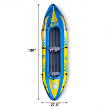 Load image into Gallery viewer, Goplus 2-Person Inflatable Canoe Boat Kayak Set with Oar and Hand Pump
