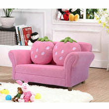 Load image into Gallery viewer, BL/PI Kids Strawberry Armrest Chair Sofa-Pink
