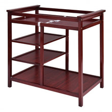 Load image into Gallery viewer, Infant Baby Changing Table w/3 Basket Hamper Diaper Storage Nursery-Cherry

