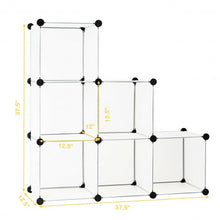 Load image into Gallery viewer, 6 Cube Plastic Storage Organizer -White
