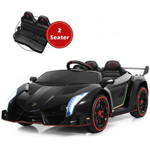 Load image into Gallery viewer, 12V 2-Seater Licensed Lamborghini Kids Ride On Car w/ RC &amp; Swing Function-Black
