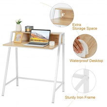 Load image into Gallery viewer, 2 Tier Computer Desk PC Laptop Table Study Writing Home Office Workstation New-Natural
