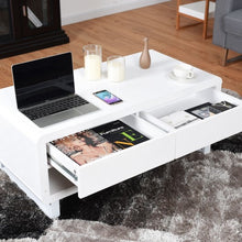 Load image into Gallery viewer, Bluetooth Speakers Drawer LED Light Modern Coffee Table

