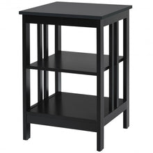 Load image into Gallery viewer, 3-tier Side Table Nightstand with Stable Structure-Black
