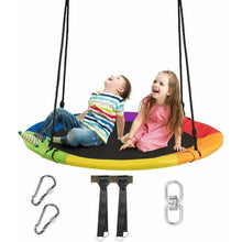 Load image into Gallery viewer, 40&quot; 770 lbs Flying Saucer Tree Swing Kids Gift with 2 Tree Hanging Straps
