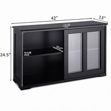 Load image into Gallery viewer, Kitchen Storage Cabinet with Glass Sliding Door
