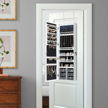Load image into Gallery viewer, 5 LEDs Jewelry Armoire Wall Mounted / Door Hanging Mirror-White

