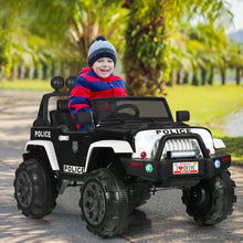 Load image into Gallery viewer, 12V Kids Spring Suspension Ride On Truck-Black &amp; White
