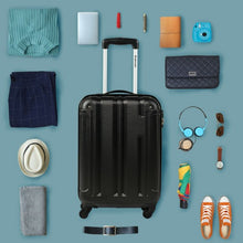 Load image into Gallery viewer, 18&quot; ABS Lightweight Hardshell Luggage Suitcase with 4-Wheel-Black
