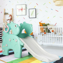 Load image into Gallery viewer, 3in1 Toddler Climber Slide Set w/Toss Toy &amp; Basketball Hoop Indoor &amp;Outdoor-Gray
