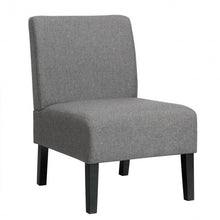Load image into Gallery viewer, Armless Accent Chair  with Rubber Wood Legs -Gray
