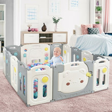 Load image into Gallery viewer, 14-Panel Foldable Baby Playpen Safety Yard with Storage Bag
