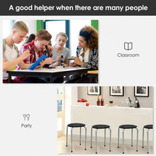 Load image into Gallery viewer, Set of 6 Portable Plastic Stack Stools -Gray
