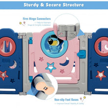 Load image into Gallery viewer, 18-Panel Portable Indoor Outdoor Play Fence with Educational Toys
