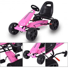 Load image into Gallery viewer, Outdoor Kids 4 Wheel Pedal Powered Riding Kart Car-Pink
