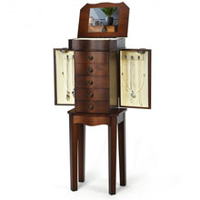 Load image into Gallery viewer, Armoire Storage Jewelry Cabinet with 5 Drawers &amp; Mirror
